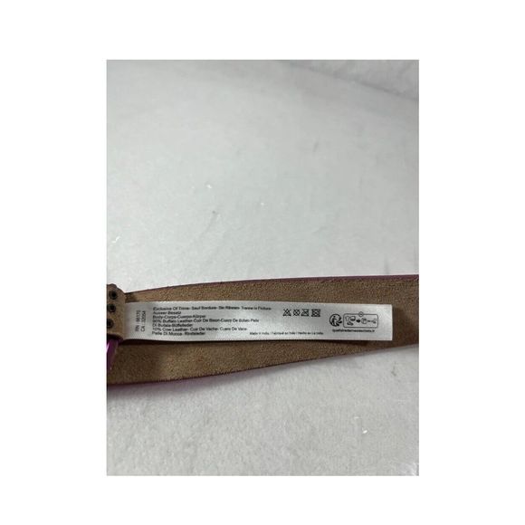 Free People Belt Women Sz M/L We The Free Rowan Metallic Pink Leather Belt - Picture 9 of 11